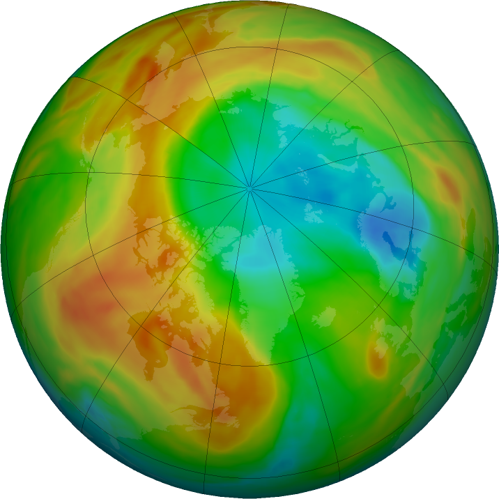 Arctic ozone map for 12 April 2020